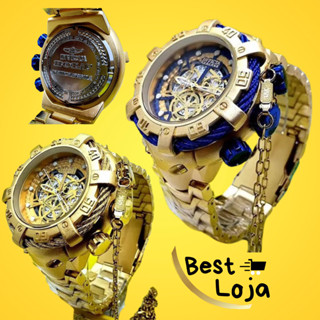Relógio Invicta Thunderbolt Skeleton Dourado + Caixa BY BEST_LOJA em Oferta na Shopee