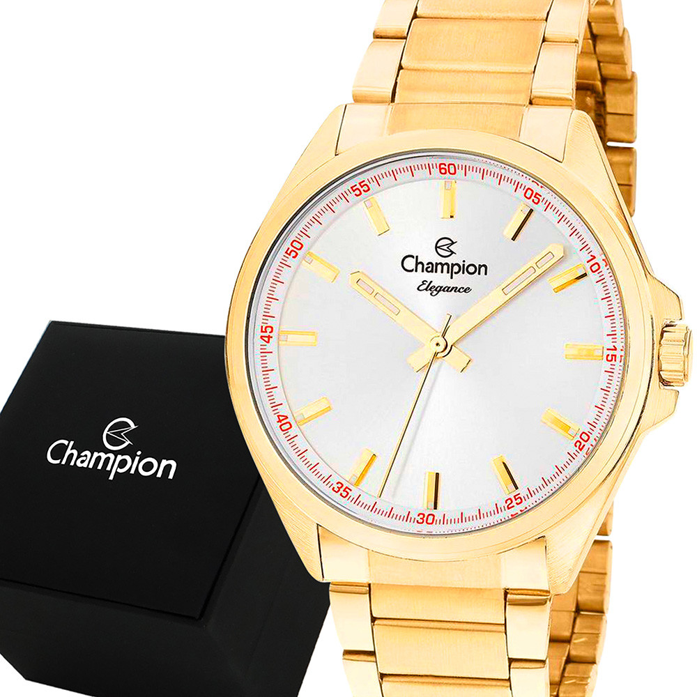 Relógio Champion Masculino Dourado Analógico Garantia Luxo - Watches