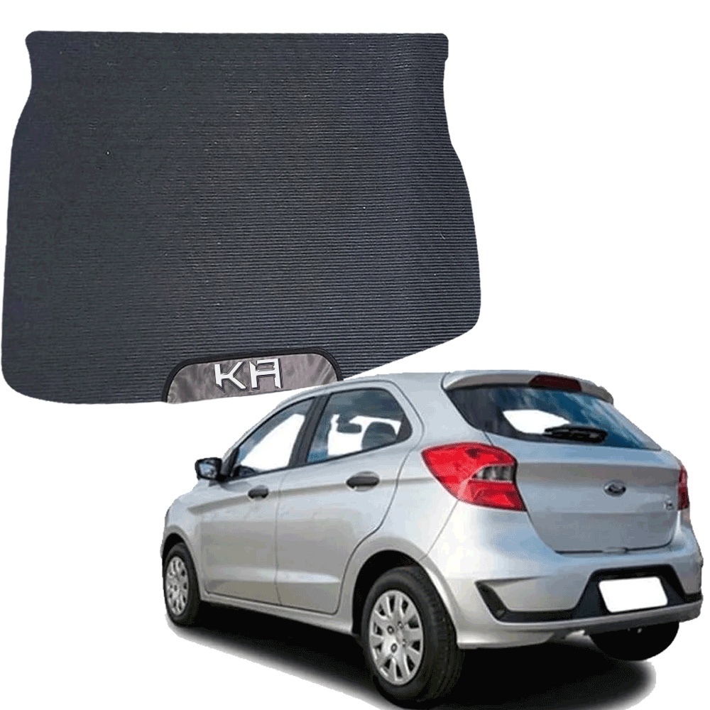 TAPETE EMBORRACHADO PARA PORTA MALA MALAS ESPECIFICO DO CARRO FORD KA 2015 A 2021 HATCH