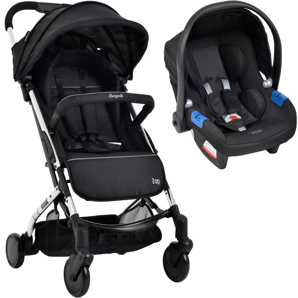 Carrinho de Passeio + Bebê Conforto Zap Metal Prata Burigotto Dobravel em Oferta na Shopee