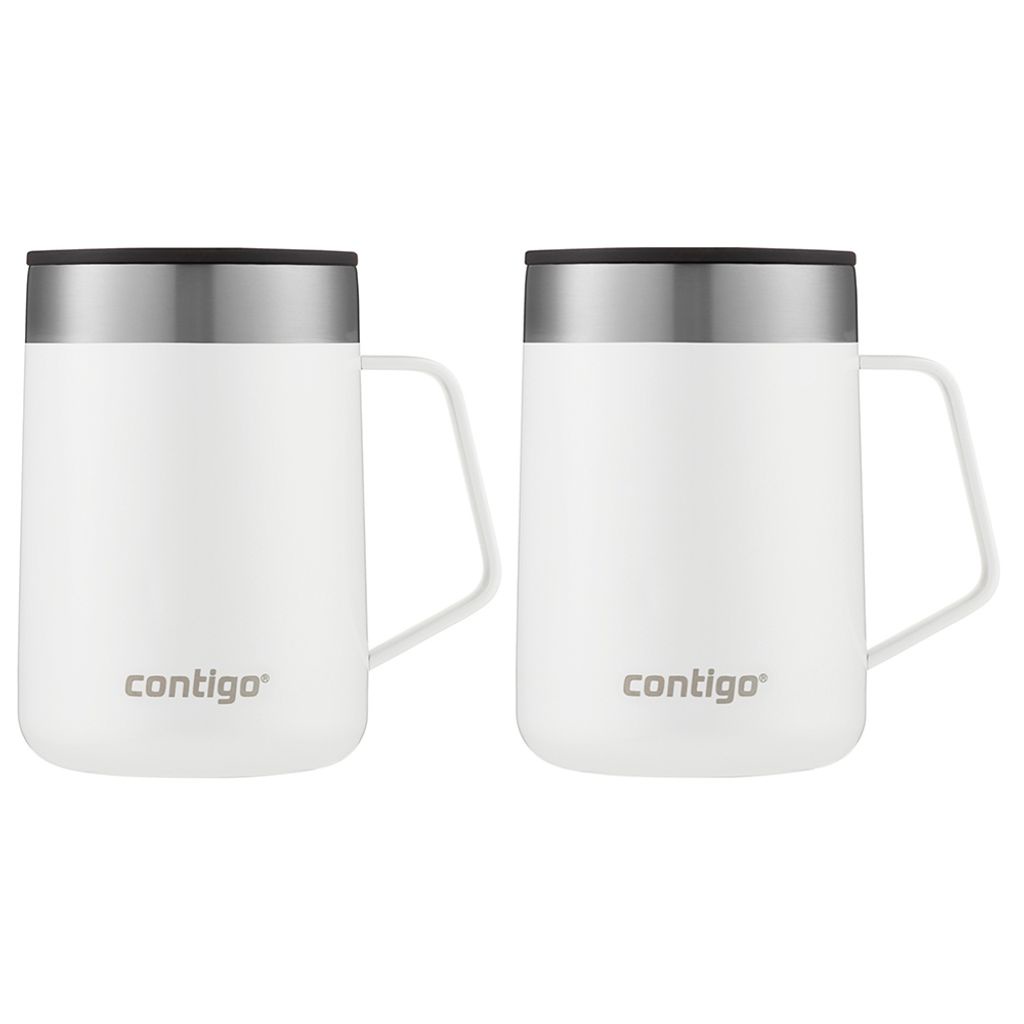 Kit com 2 Canecas Térmicas Street Inox 414 ml Branco Contigo - Home & Living
