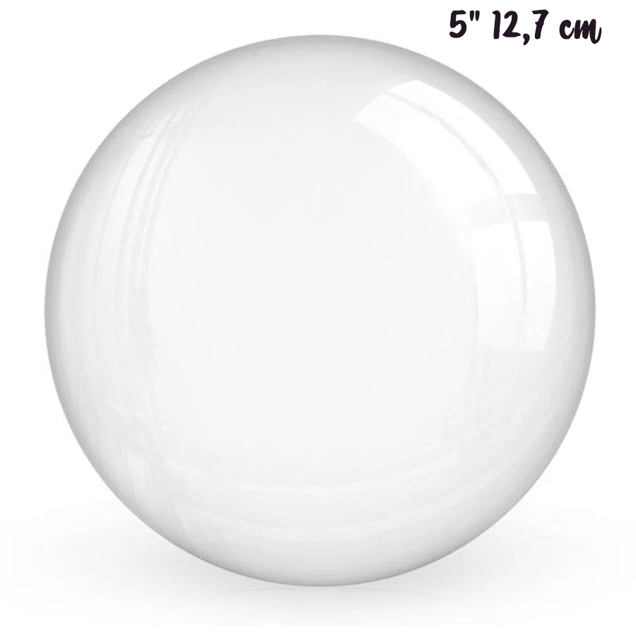 Balão Bubble Transparente - 5" 12,7cm - 50 unidades - Bobo Balloon - Rizzo em Oferta na Shopee
