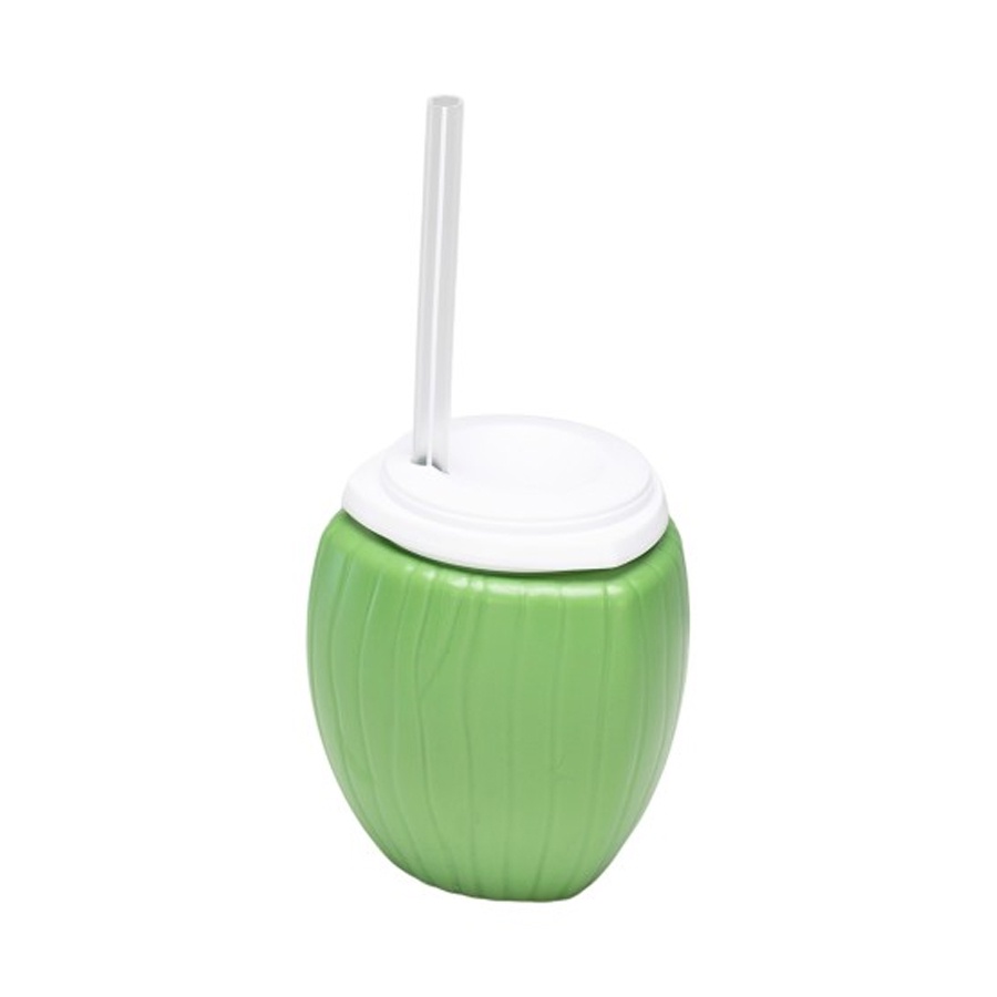 Copo com Tampa e Canudo - Coco Verde 450ml - 1 unidade - Rizzo em Oferta na Shopee