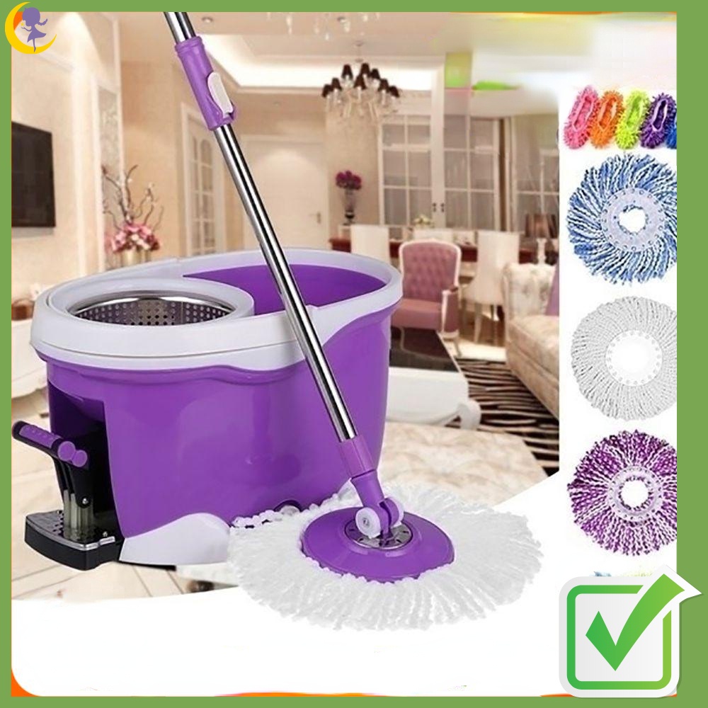 Ly Magic Mop Cabeça de esfregão Limpador de Piso Doméstico Almofada de Limpeza de Piso 360 Rotativa de Cozinha Substituição de Suprimentos de Cozinha Escova de Microfibra Multicolor HYCRT0225