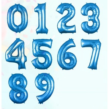 BALÃO METALIZADO NÚMERO 70CM AZUL ARTIMAGEM
