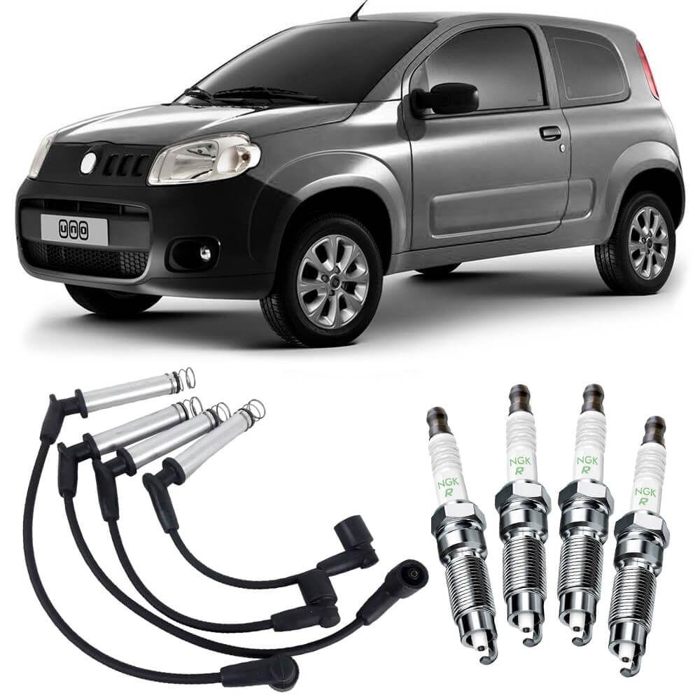 Detalhes do Kit Vela E Cabo Vela De Ignição Fiat Uno 1.0 2010 A 2017 Ngk