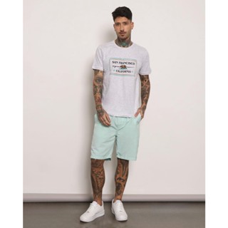 Bermuda Masculina Sarja Com Cordão Verde