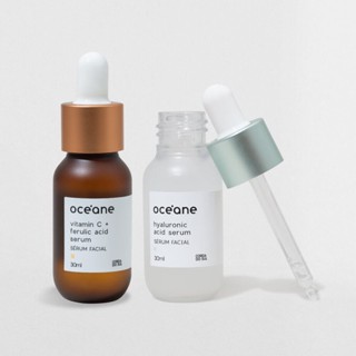 Kit Sérum Facial com Ácido Hialurônico + Sérum Facial de Vitamina C e Ácido Ferulico (2 Produtos)