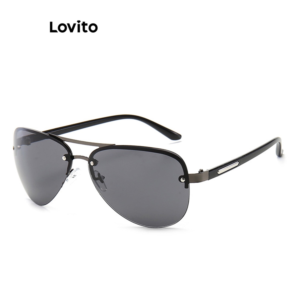 Lovito Óculos De Sol Casuais Óculos De Sol Básicos Lisos Para Mulheres LFA01008 (Preto) - Fashion Accessories