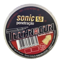 Chumbinho Sonic Gold 5.5mm 125 Unidades - Technogun