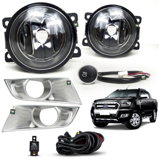 Kit Farol Auxiliar de Milha Moldura Prata Ranger 2016 2017 2018 2019 em Oferta na Shopee