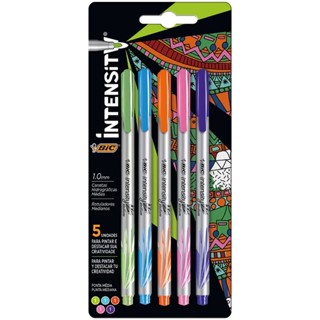 Caneta hidrográfica Intensity Medium com 5 unidades Bic
