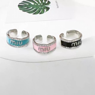 【130】(miu mi u)Anéis super estilosos anéis de luxo joias de alta qualidade para mulheres anéis personalizados da moda joias presentes，atacado de fábrica