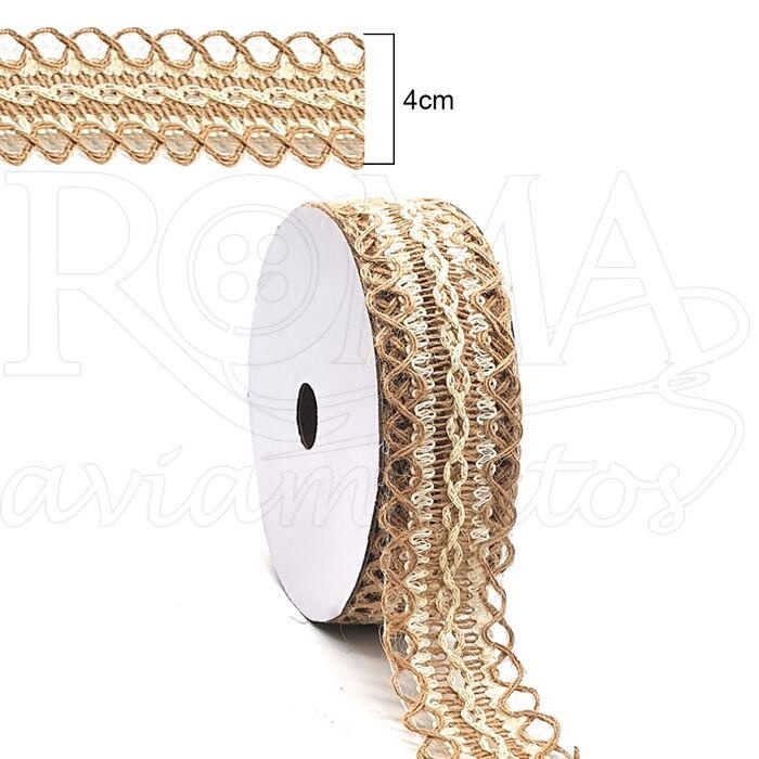 Fita De Juta 4Cm X 9M Cru Ro.115056 em Oferta na Shopee