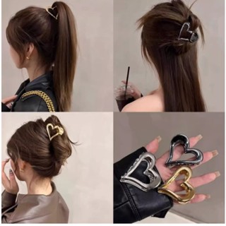Mulheres Meninas Alto Rabo De Pônei Metal Coração Estrela Pega Grampo De Cabelo Touca Acessório