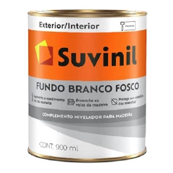 Fundo Branco Fosco Para Madeira Suvinil 900 Ml