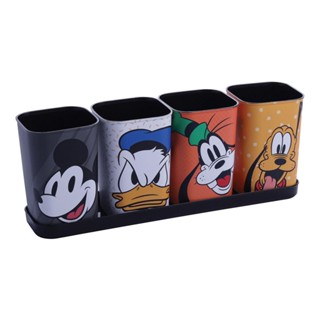 Porta Caneta Lápis com Bandeja Mickey e Amigos Plasútil