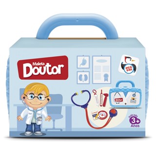 Conjunto Médico Infantil Brinquedo com Maleta e Acessórios Azul