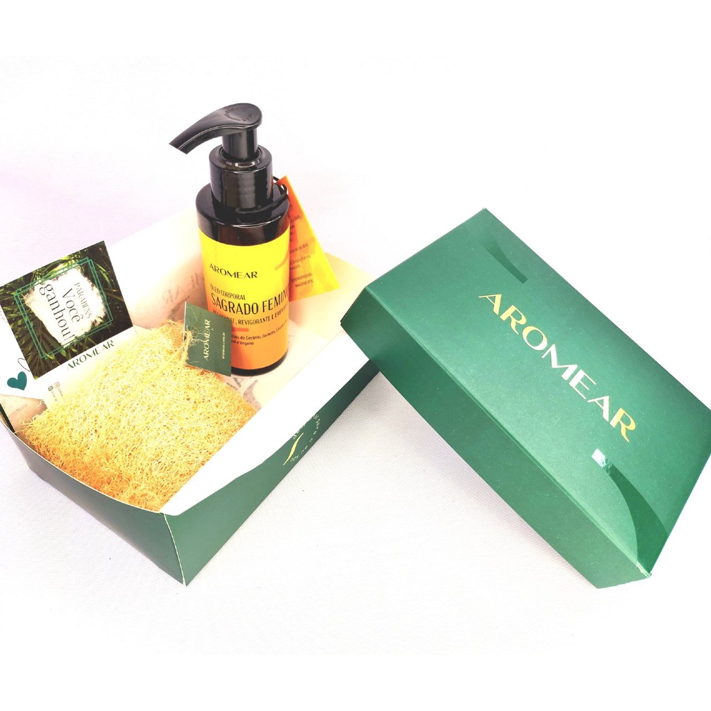KIT GAIA - Óleo Corporal Sagrado Feminino + Bucha Vegetal