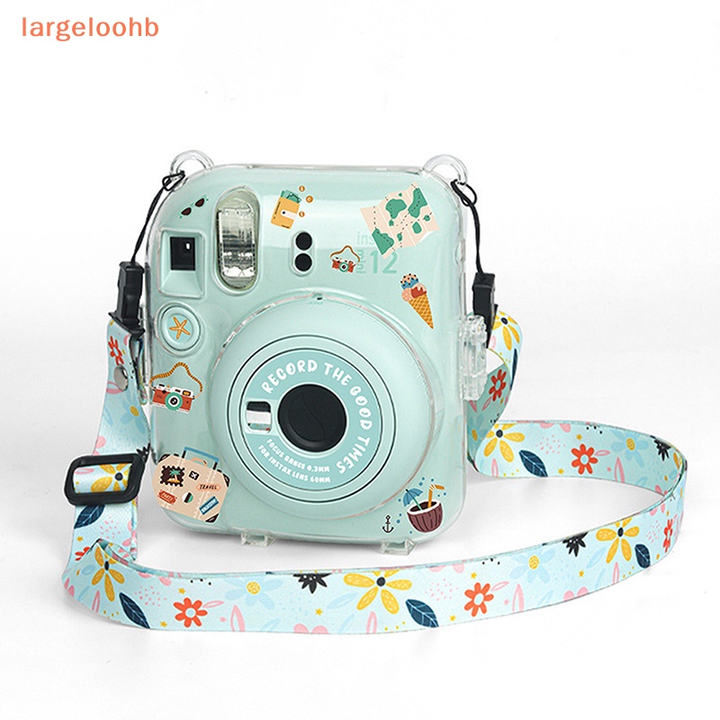 [largeloohb] Para Fujifilm Instax 12 Câmera Transparente Caso Capa Protetora Transporte Com Alça De Ombro Bolsa De Armaz em Oferta na Shopee