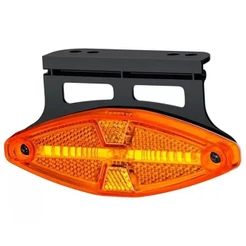 Lanterna Lateral Led Amarela Para Caminhões 12V/ 24V Com Suporte