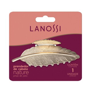 Piranha de Cabelo Nature Metal Dourada Lanossi