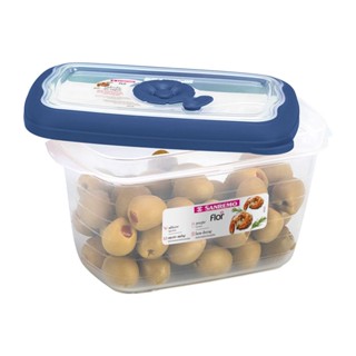 Pote Plástico Retangular Hermético Azul 700ml Flor Sanremo