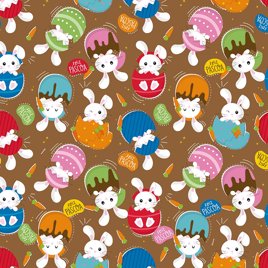 Folha para Ovos de Páscoa Metalizado Surpresa Páscoa Marrom 69x89cm - 05 unidades - Cromus - Rizzo Distribuidora em Oferta na Shopee