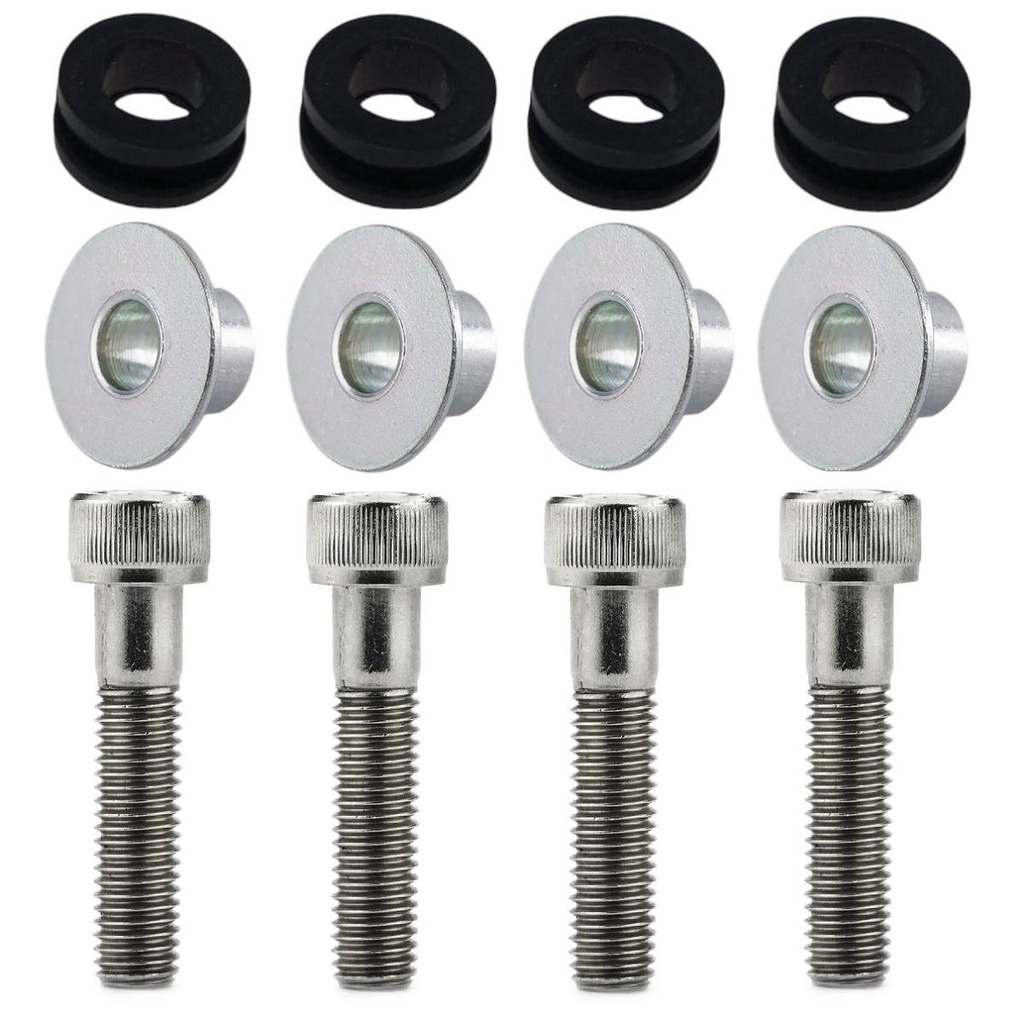 Kit 4 coxim parafusos inox buchas fixação paralama dianteiro CG 125 CG150 CG 160 Fan Titan CBX250 CB250F Twister CB 300