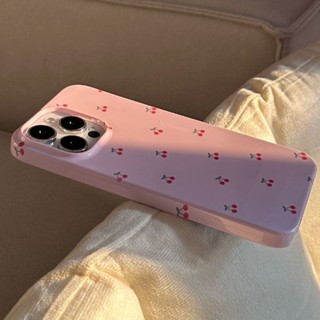 Capa para telefone Adequada para iPhone Cereja Rosa iPhone14 Adequada para 15promax Girl 12 Film 13 Capa para telefone XS11 Capa dura 78 Capa protetora X3HV