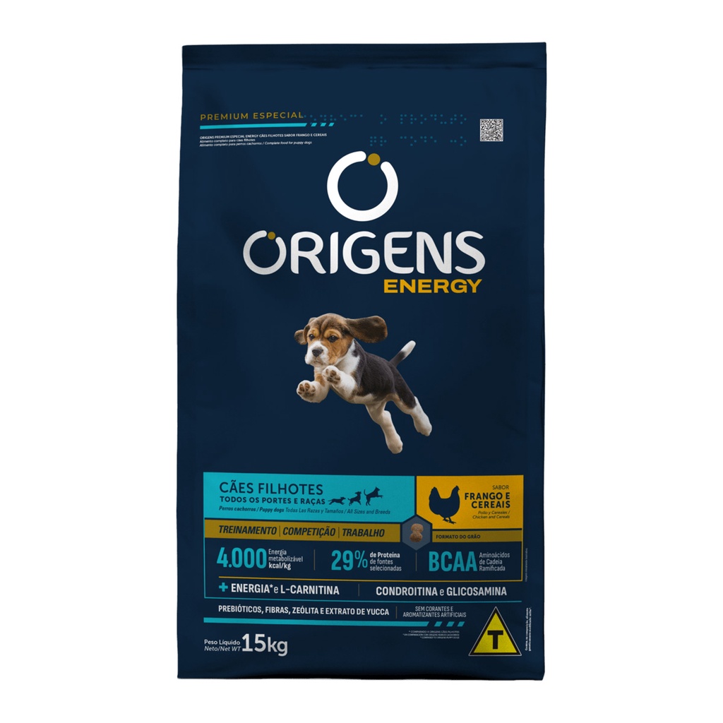 Ração Origens Para Cães Filhotes Energy Frango 15Kg em Oferta na Shopee