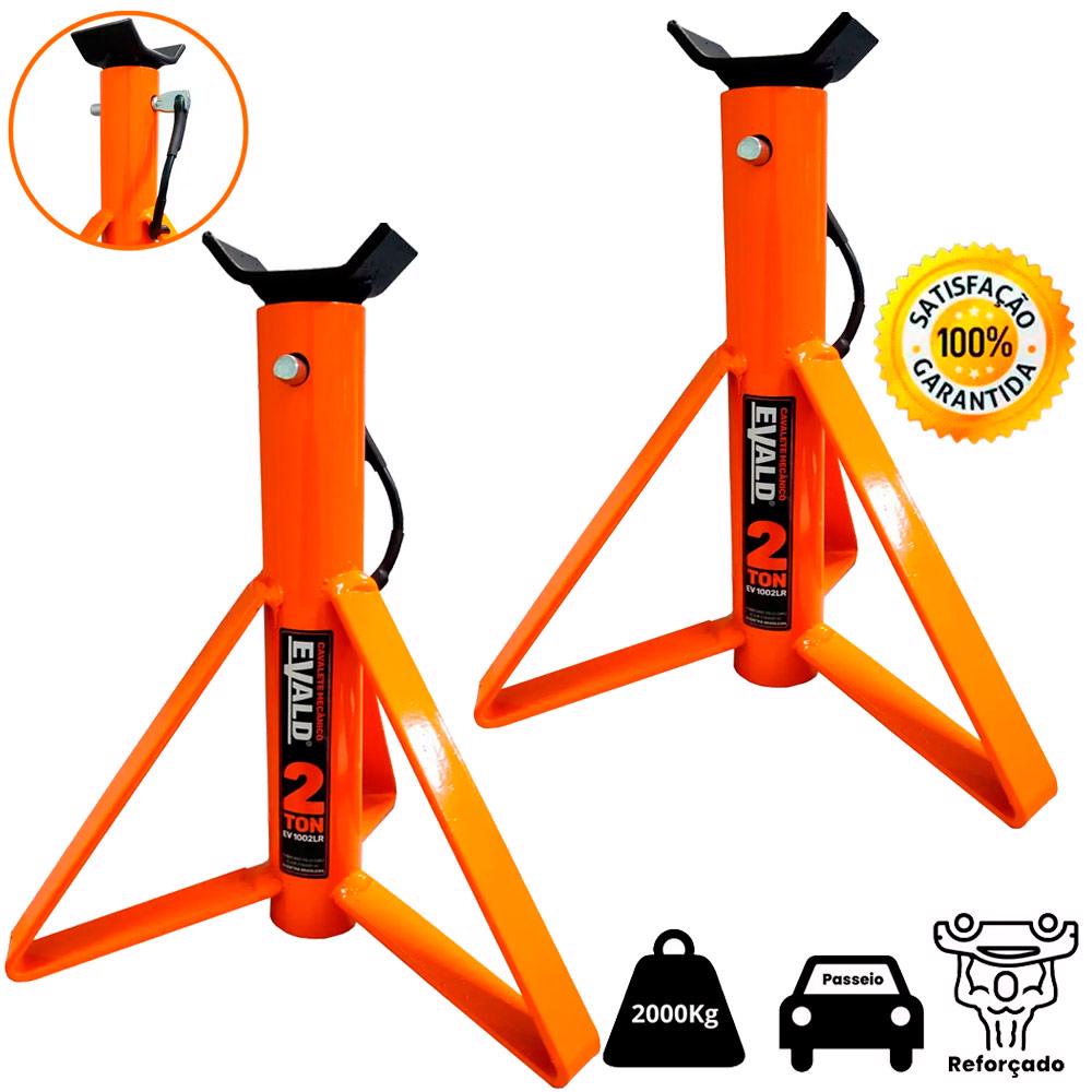 Cavalete Mecânico Automotivo 2 TON Kit 2 Peças EV1002AZ | EV1002LR  EVALD