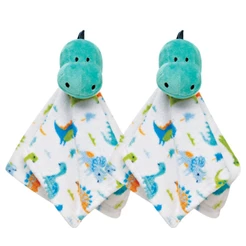Kit 2 Naninhas Soninho Bebê Dino Pelúcia Antialérgica Buba