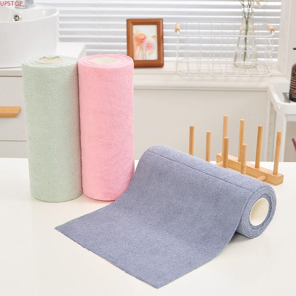 UPSTOP 20PCS/Roll Toalha De Microfibra , Toalhas De Cozinha Domésticas De Limpeza Doméstic...