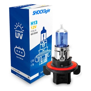 LAMPADA HALOGENA SUPER BRANCA H13 12V 55W SHOCKLIGHT SL-120013SBP em Oferta na Shopee