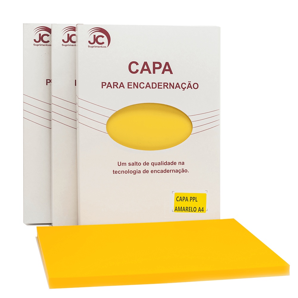 Capa PP Line Amarelo A4 50 un