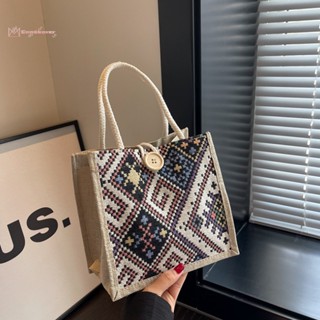 Awgwgwgs Sacos De Lona Para Mulheres Ombro Retro Casual Tote Mão Estilo Étnico De Grande Capacidade Japonês Estudante Novos