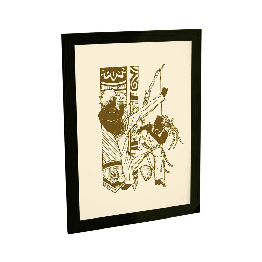 Quadro Decorativo A4 Capoeira Luta Berimbau Decoração Poster