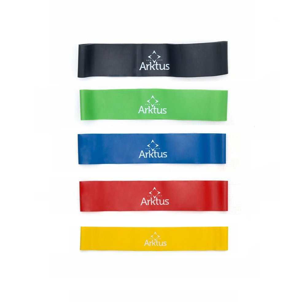 Exercitador Elástico Kit Mini Band com 05 Intensidades - Arktus
