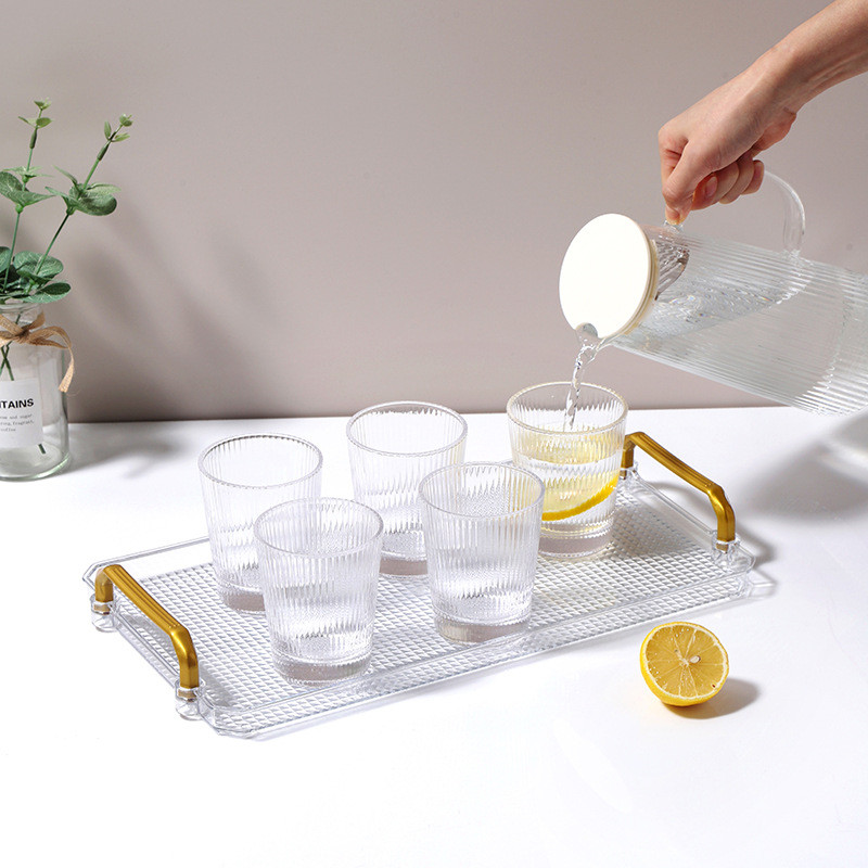 Bandeja Decorativa Espelhado ou Marmorizado Multiuso Retangular ou Redonda em Metal Dourado ou Rosê em Oferta na Shopee