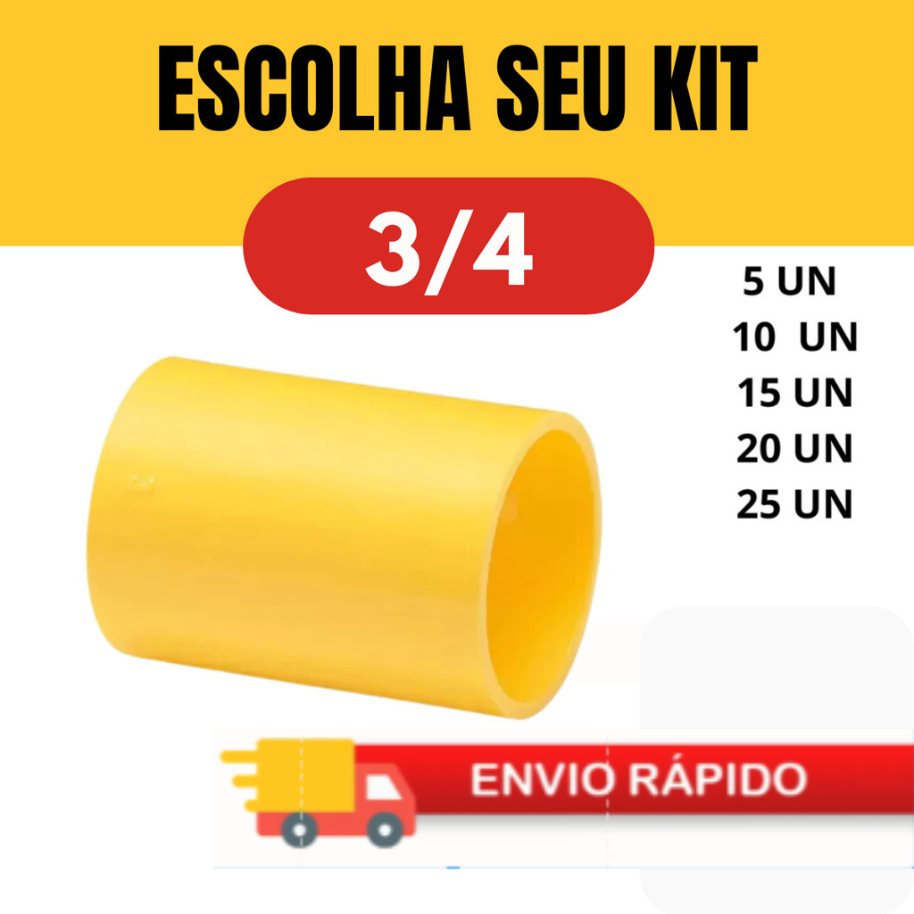 Luva Conduite Pressao  3/4-  Luva de emenda p/ mangueira 3/4  ( 5 á 20 unidades)