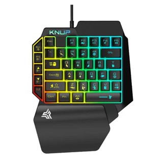 Teclado Gamer Single Hand KP-TE133 Rainbow Chroma em Oferta na Shopee
