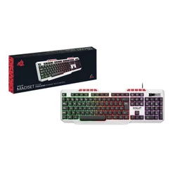 Teclado Gamer Knup Kp-te120 Rgb Abnt2 Cor De Teclado Branco Idioma Português Brasil