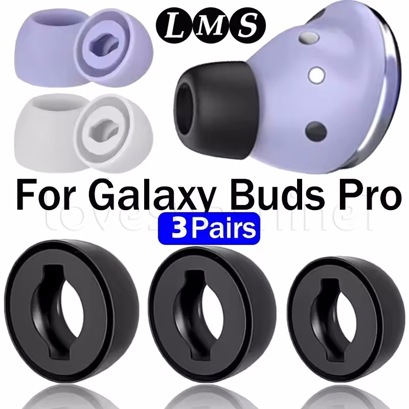 3 Pares De Pontas De Fones De Ouvido De Silicone Macio-Compatível Com Galaxy Buds Pro Earplug-Reposição-Acessórios Para-