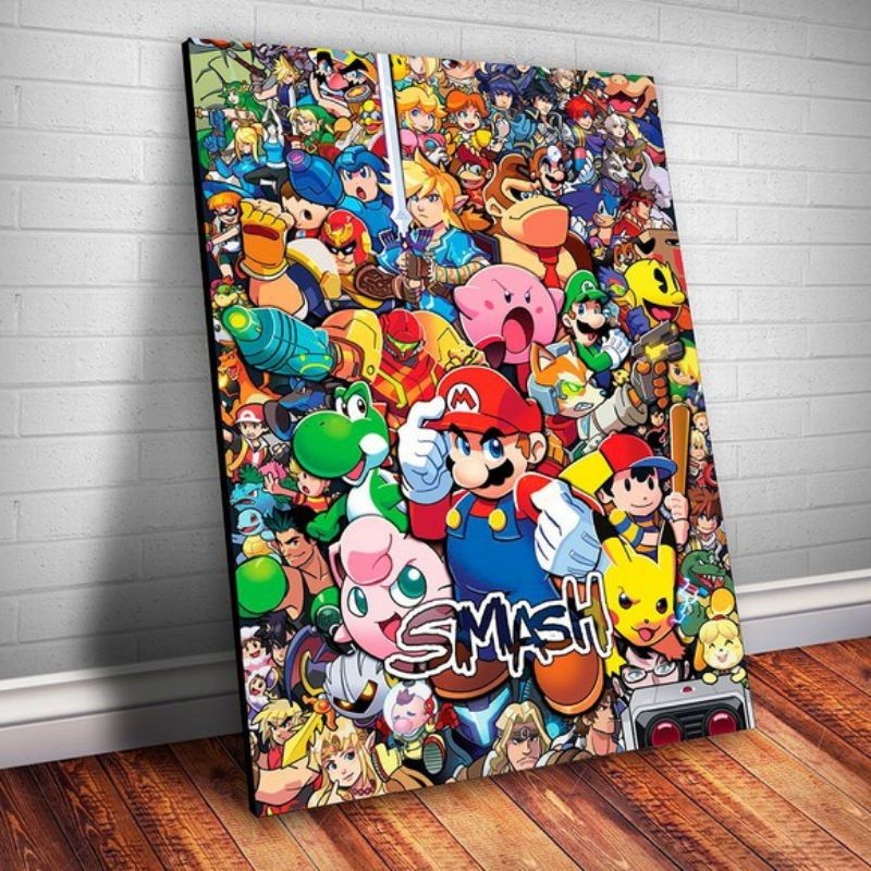 Quadro placa decorativa  Game Mario 20x30 Alta Qualidade 4k