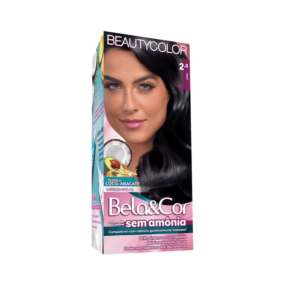 Tintura Bela Cor Kit Sem Amônia 2.0 Preto em Oferta na Shopee