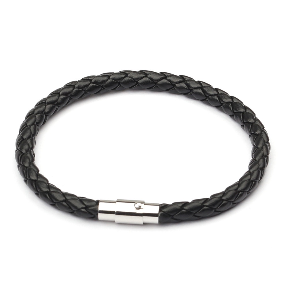 Pulseira De Couro Trançado Simples De Imã Para Homens Pulseiras Minimalistas De Cor Pura Acessórios Jóias Masculinas em Oferta na Shopee