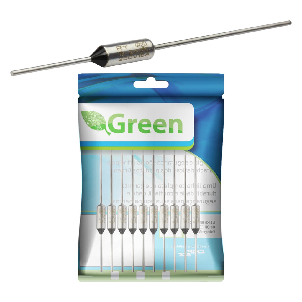 10x Fusível Térmico 16a 240° 240 Graus 110v 127v 220v 250v em Oferta na Shopee