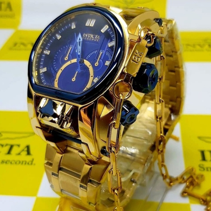 Relógio Invicta Zeus Metal Inox Resistente Água Vedação - INVICTA CRAVADO NA LATERAL