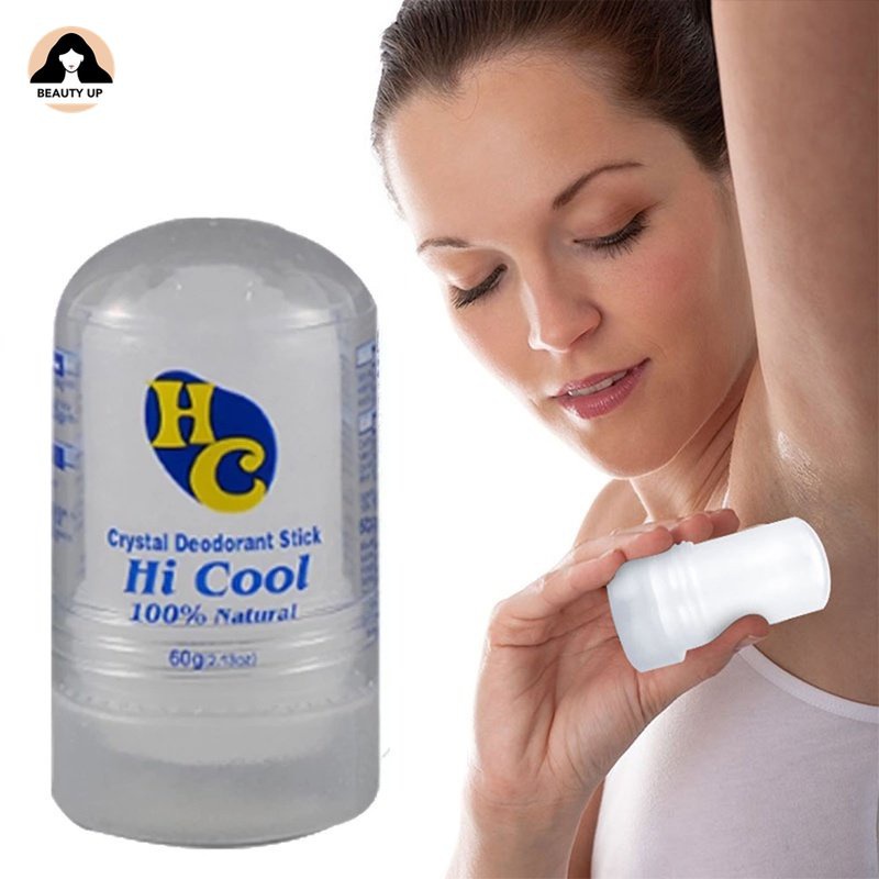 Desodorante Natural Pedra Cristal Sal 60g Unissex Hi Cool / em Oferta na Shopee